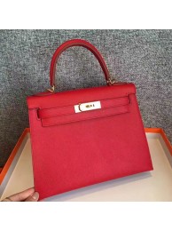 Replica Hermes Red Epsom Kelly Sellier 28cm Handmade Bag HT01216