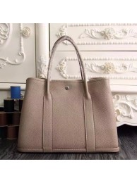 Replica Hermes Small Garden Party 30cm Tote In Grey Leather HT00089