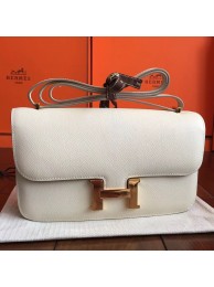 Replica Hermes White Epsom Constance Elan 25cm Bag HT00699