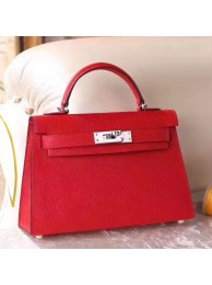 Replica Luxury Hermes Red Epsom Kelly Mini II 20cm Handmade Bag HT00028