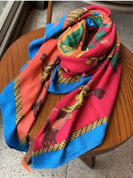 Replica Top Hermes Red Savana Dance Shawl HT00761