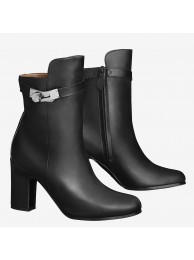 Top Imitation Hermes Black Joueuse Ankle Boots HT00508